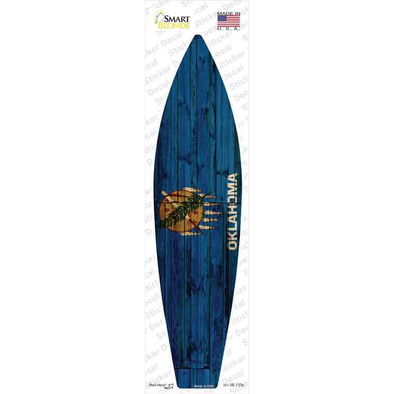 SB-135s-M Oklahoma State Flag Novelty Surfboard Sticker Decal - Medium
