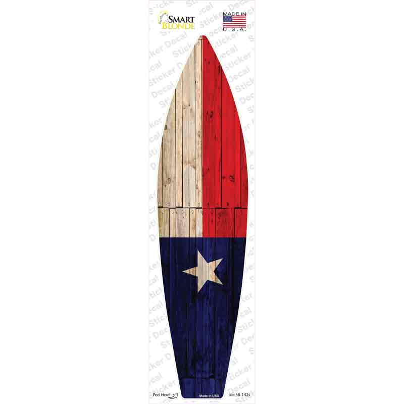 SB-142s-M Texas State Flag Novelty Surfboard Sticker Decal - Medium
