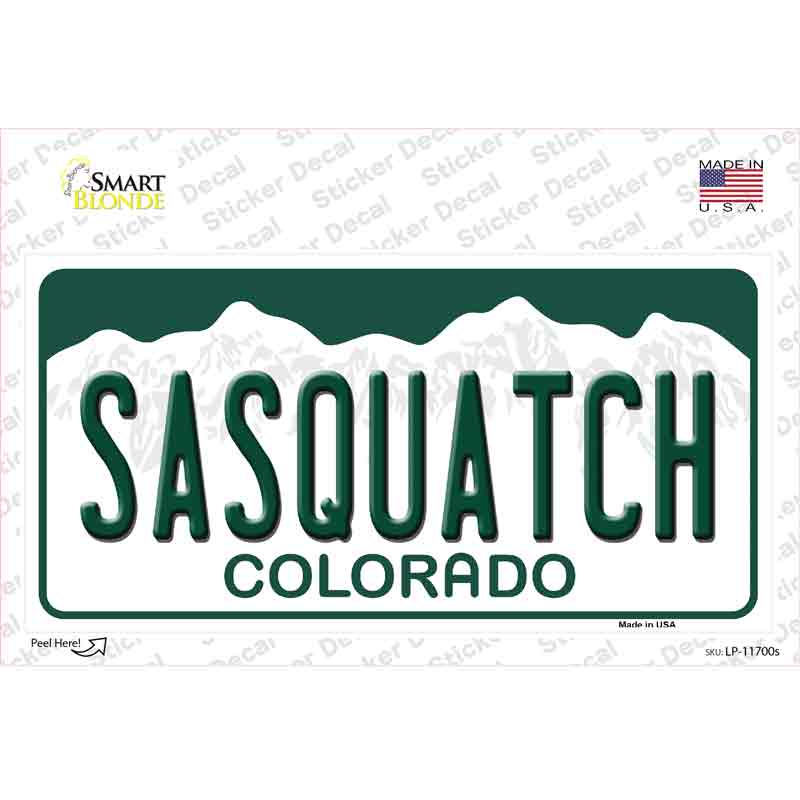 LP-11700s-M Sasquatch Colorado Novelty Sticker Decal - Medium