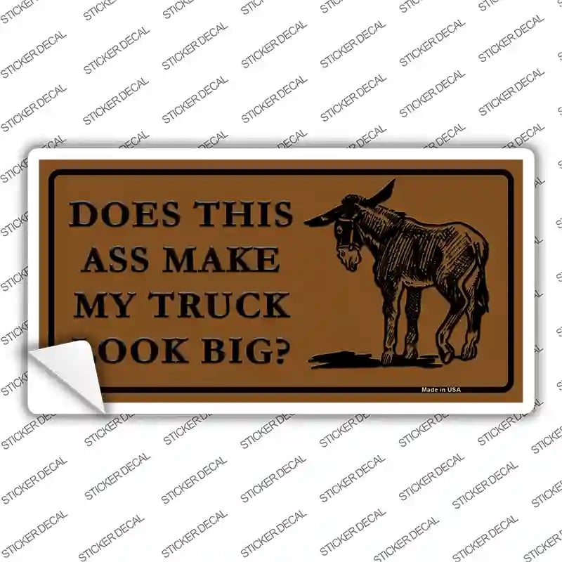 LP-11704s-S Does This Ass Novelty Sticker Decal - Small