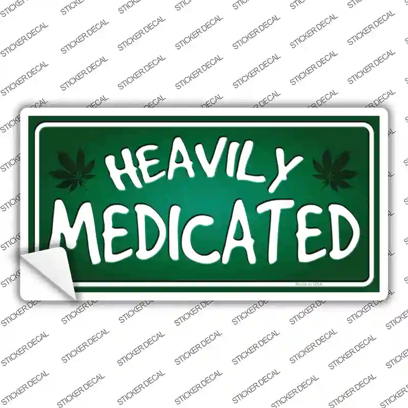 LP-11730s-L Heavily Medicated Novelty Sticker Decal - Large