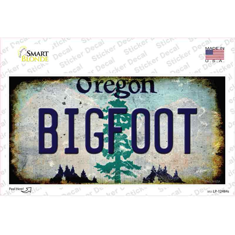 LP-12484s-M Bigfoot Oregon Novelty Sticker Decal - Medium