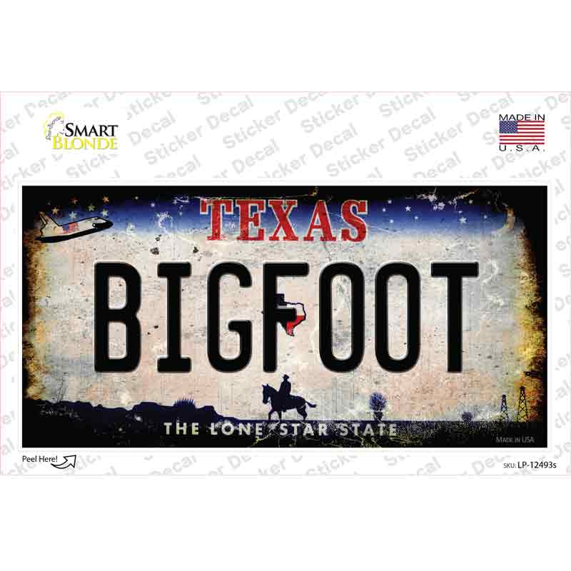 LP-12493s-M Bigfoot Texas Novelty Sticker Decal - Medium