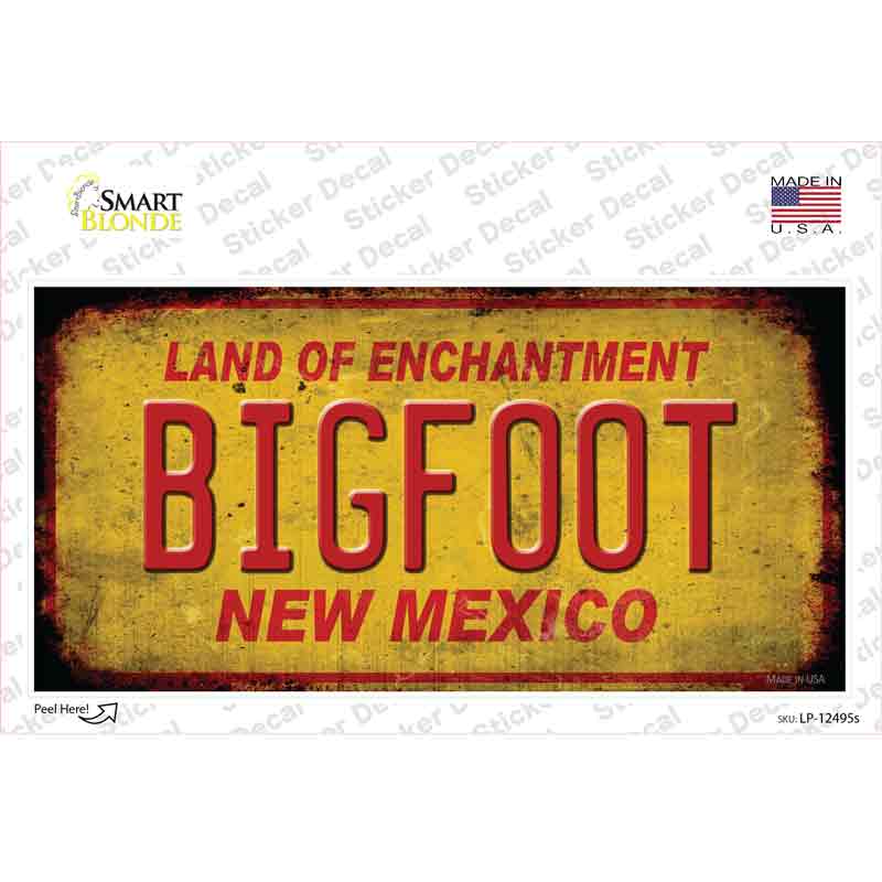 LP-12495s-M Bigfoot   Mexico Novelty Sticker Decal - Medium