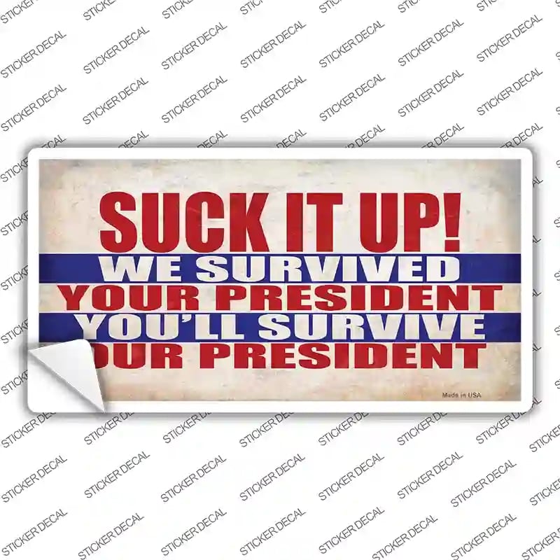 LP-12528s-XL Suck It Up We Survived Novelty Sticker Decal - Extra Large