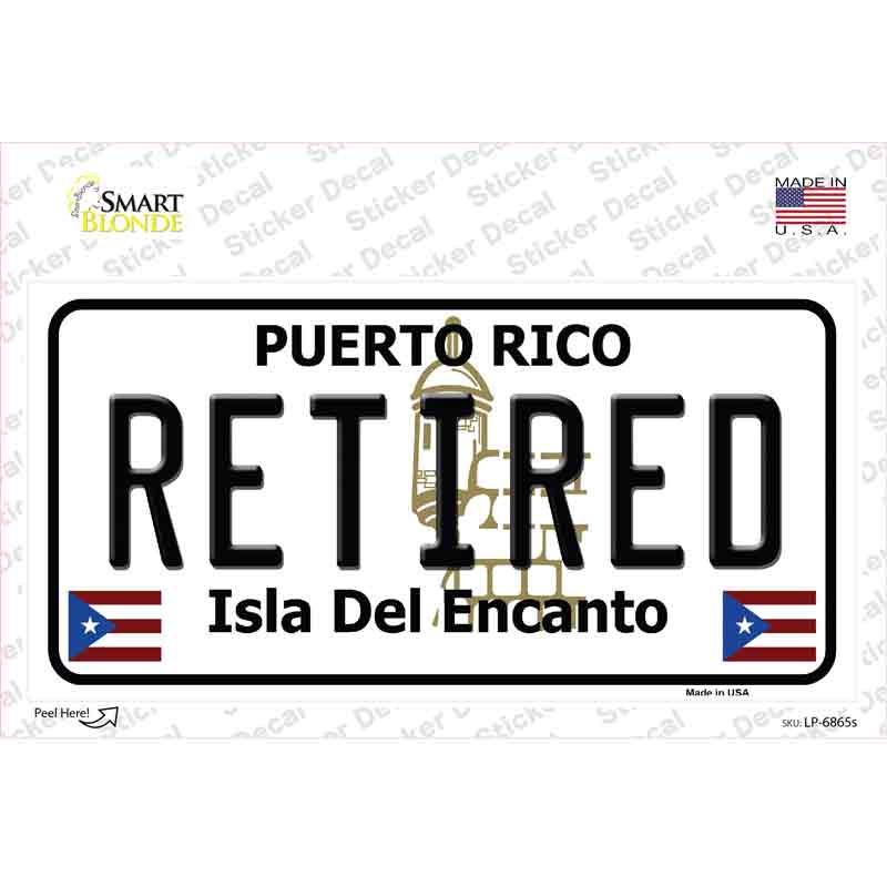 LP-6865s-M Retired Puerto Rico Novelty Sticker Decal - Medium