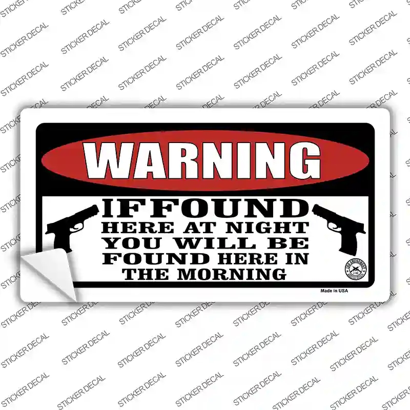 LP-6871s-XL Warning If Found Novelty Sticker Decal - Extra Large