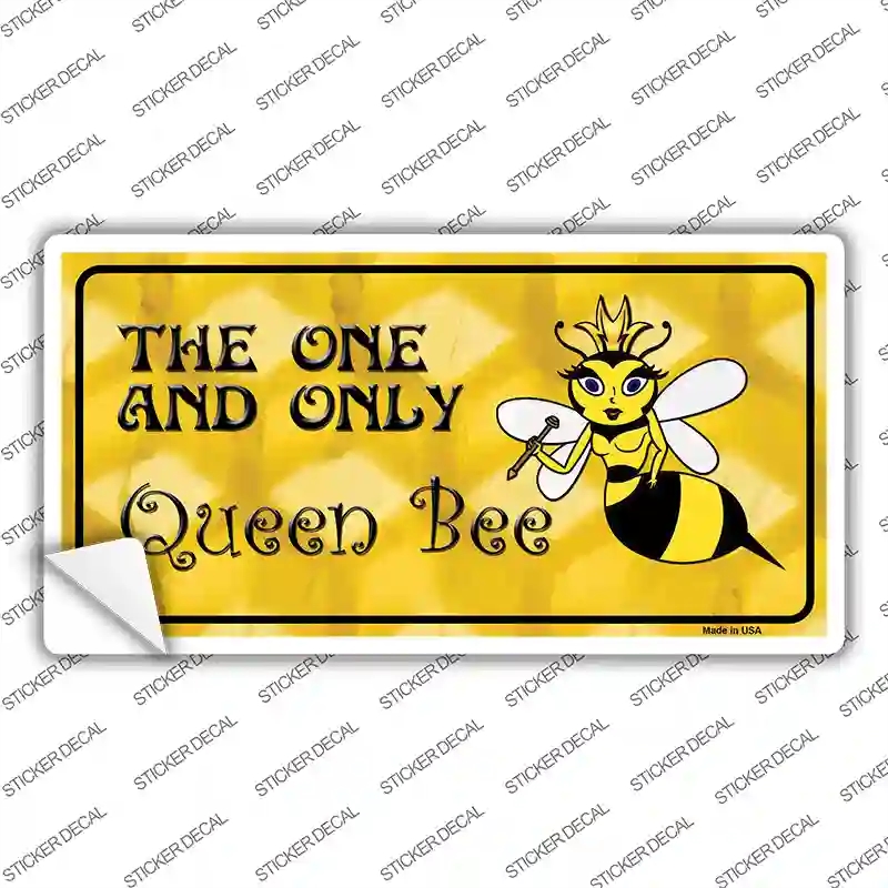 LP-6873s-S Queen Bee Yellow Novelty Sticker Decal - Small