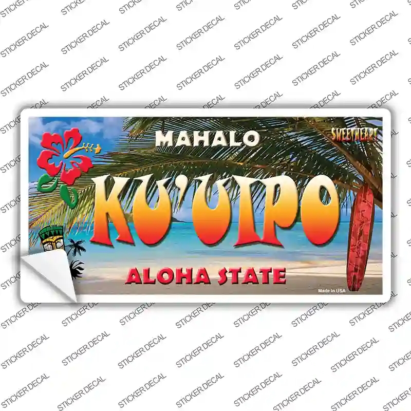 LP-7821s-S Ku Uipo Hawaii State Novelty Sticker Decal - Small