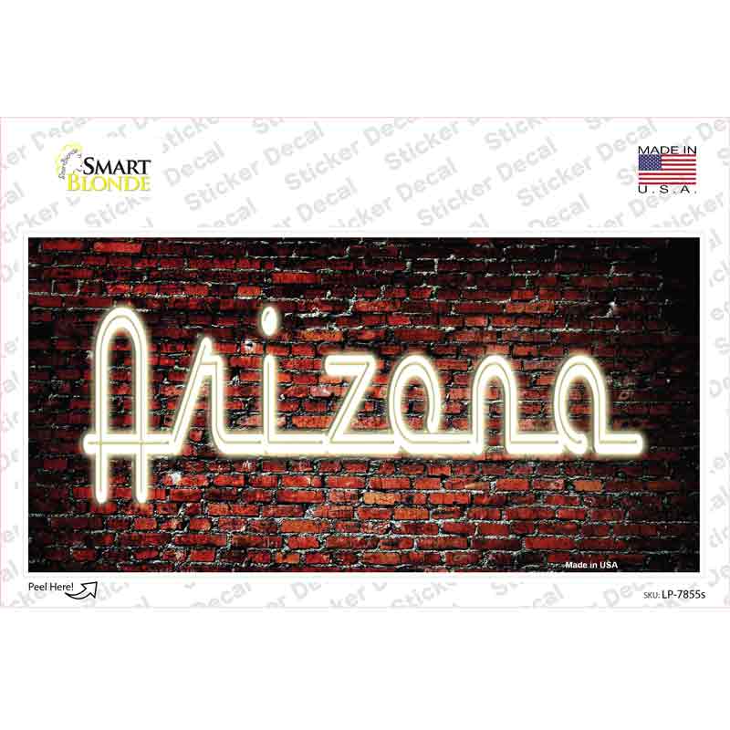 LP-7855s-M Arizona Neon Brick Novelty Sticker Decal - Medium