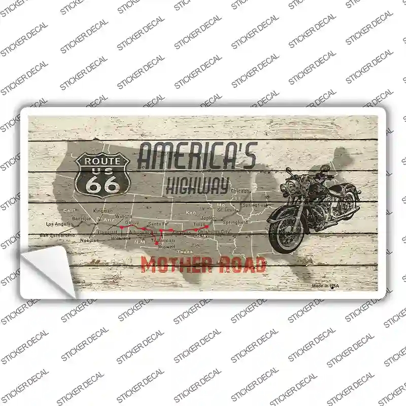 LP-7857s-XL Americas Highway Route 66 Novelty Sticker Decal - Extra Large