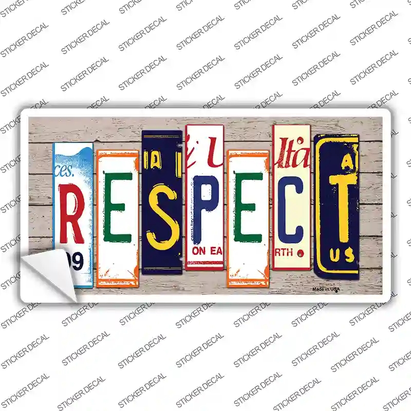 LP-7905s-XL Respect Wood Art Novelty Sticker Decal - Extra Large