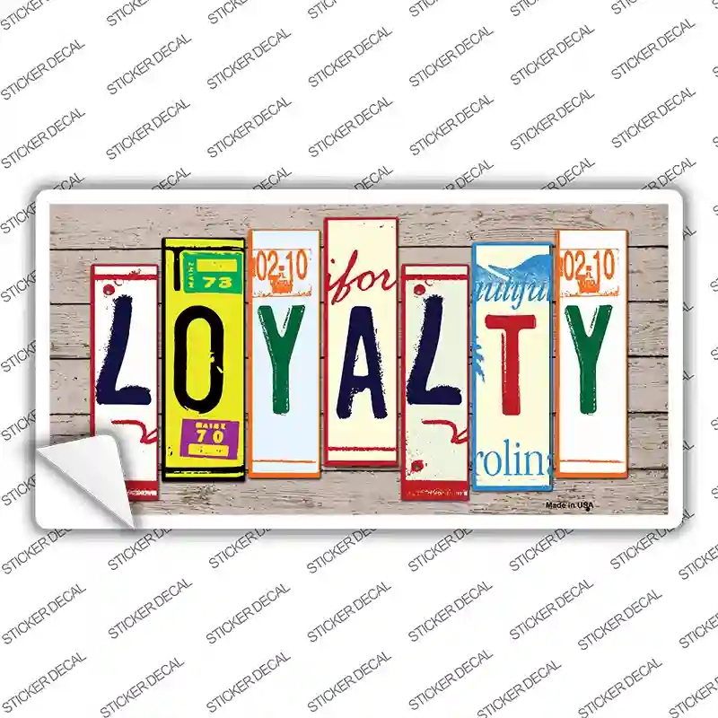 LP-7906s-L Loyalty Wood Art Novelty Sticker Decal - Large