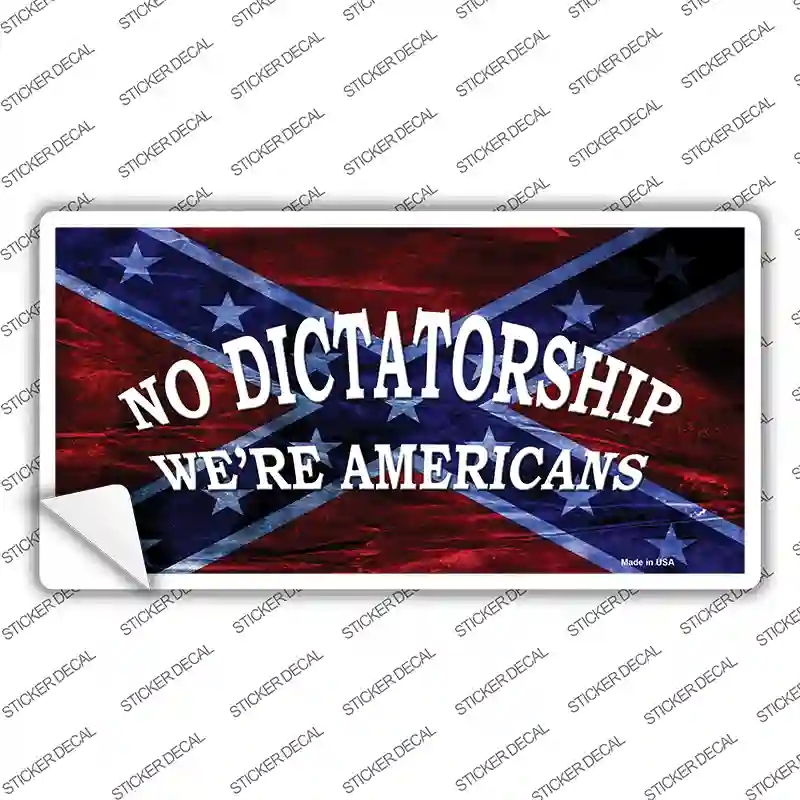 LP-8002s-S No Dictatorship Novelty Sticker Decal - Small