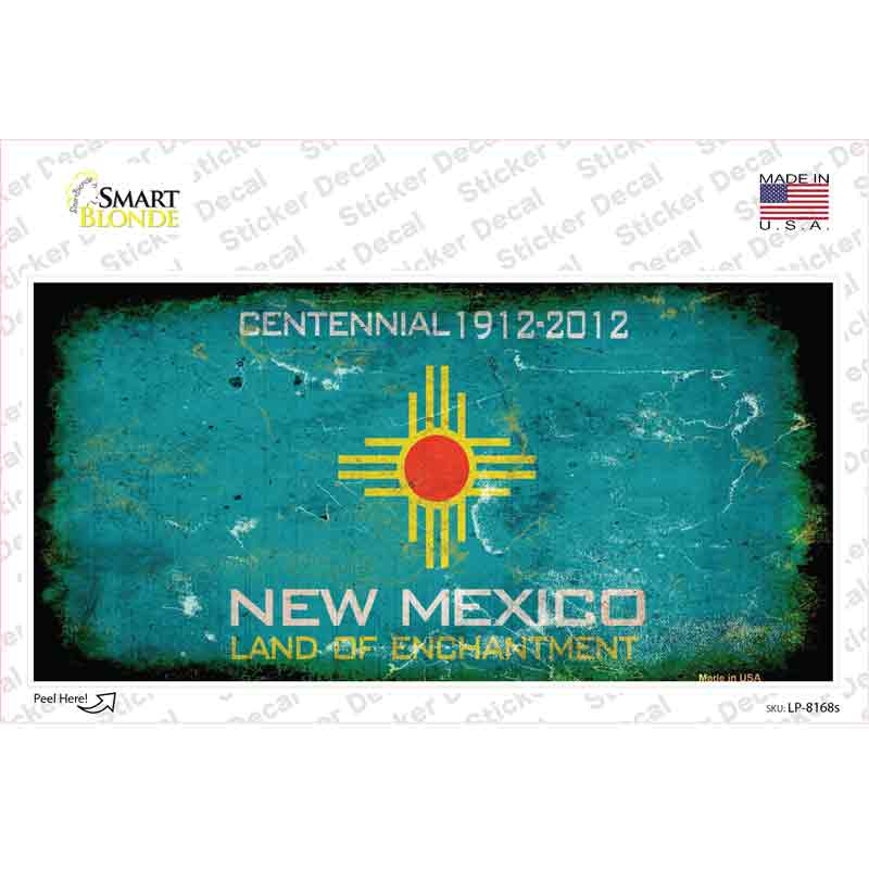 LP-8168s-M   Mexico Centennial Rusty Novelty Sticker Decal - Medium