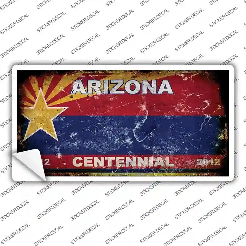 LP-8190s-S Arizona Centennial State Rusty Novelty Sticker Decal - Small