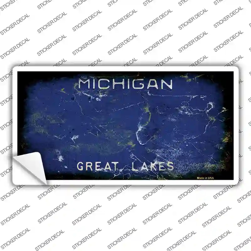 LP-8207s-XL Michigan Rusty Novelty Sticker Decal - Extra Large