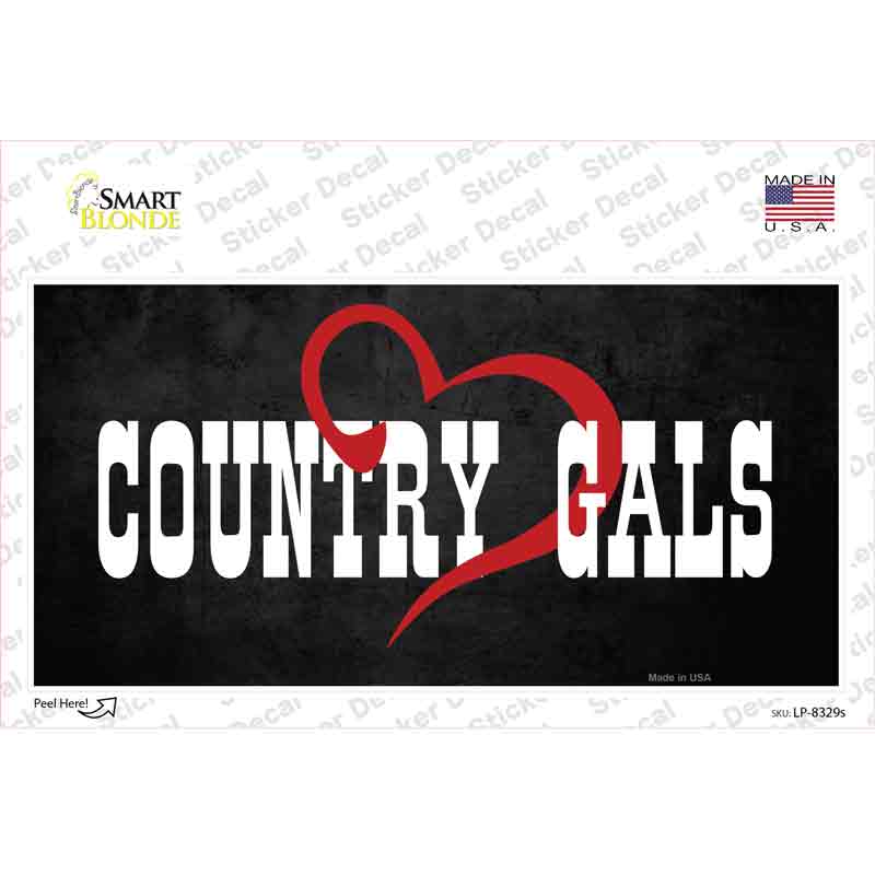 LP-8329s-M Country Gals Novelty Sticker Decal - Medium