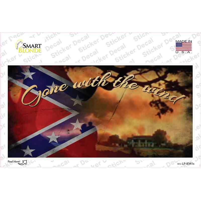 LP-8341s-M Gone with the Wind Novelty Sticker Decal - Medium