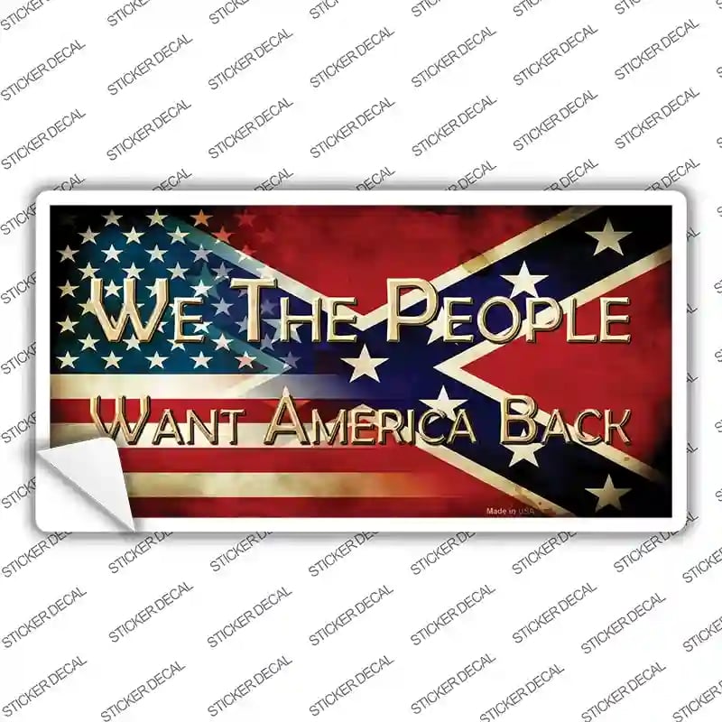 LP-8360s-L Want America Back Novelty Sticker Decal - Large