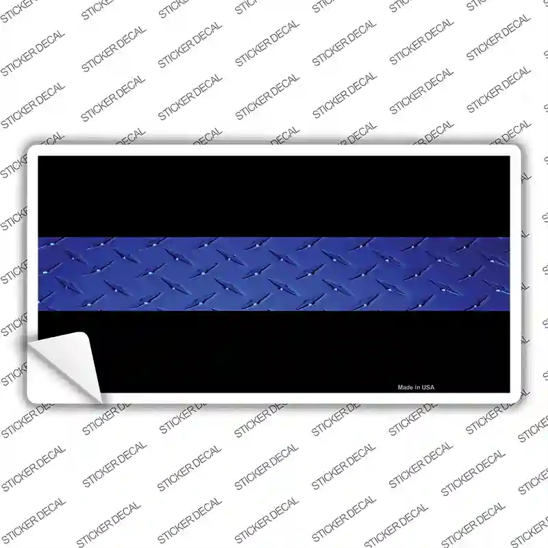LP-8528s-S Police Diamond Thin Blue Line Novelty Sticker Decal - Small