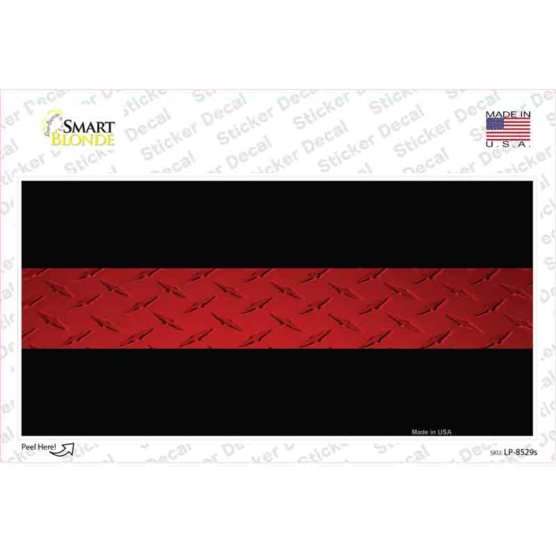 LP-8529s-M Fire Diamond Thin Red Line Novelty Sticker Decal - Medium