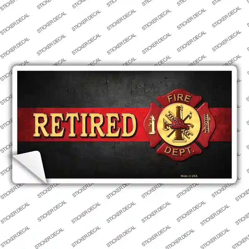 LP-8539s-S Retired Fire Thin Red Line Novelty Sticker Decal - Small