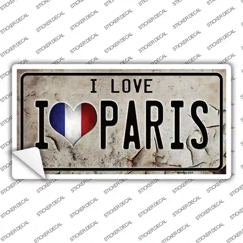 LP-8585s-S I Love Paris Novelty Sticker Decal - Small