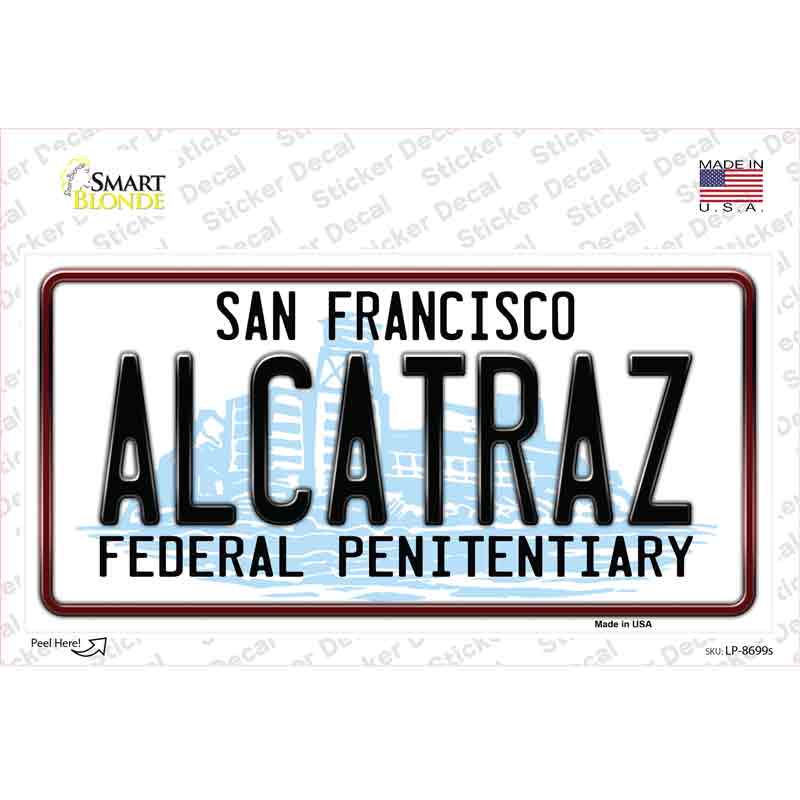 LP-8699s-M Alcatraz Novelty Sticker Decal - Medium