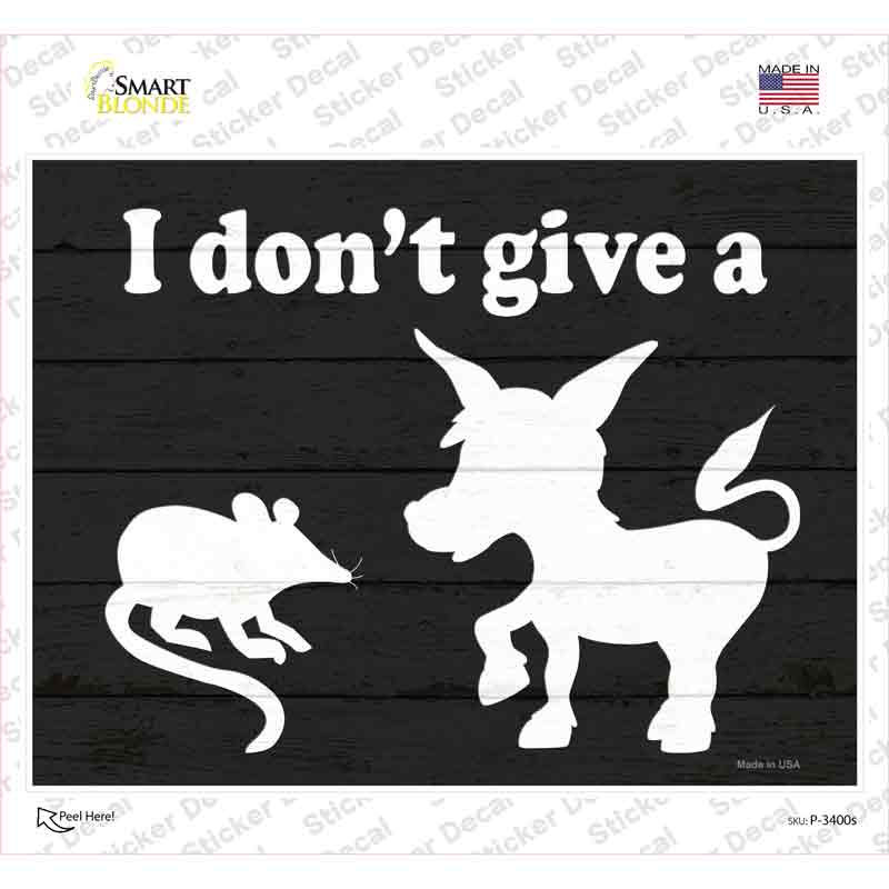 P-3400s-M Rats Ass Novelty Rectangle Sticker Decal - Medium