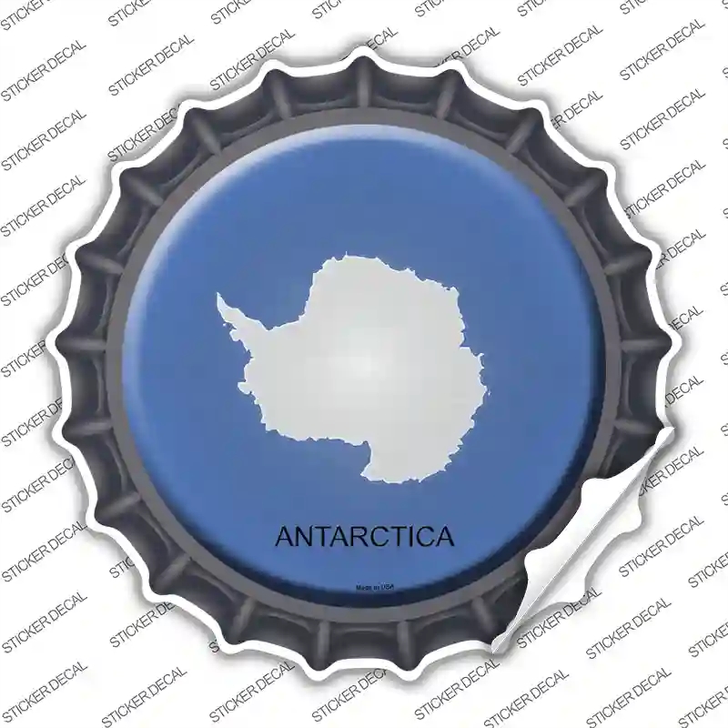 BC-191s-S Antarctica Country Novelty Bottle Cap Sticker Decal - Small