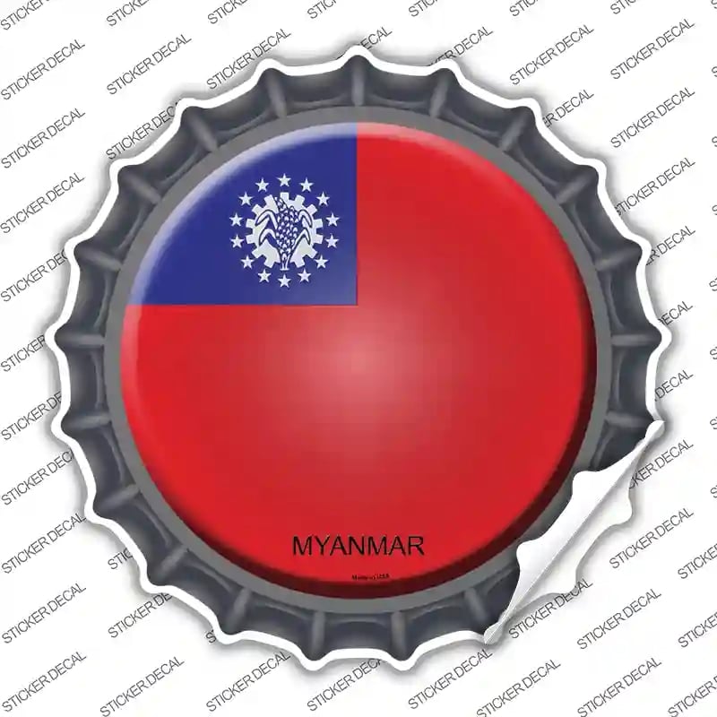 BC-361s-S Myanmar Country Novelty Bottle Cap Sticker Decal - Small