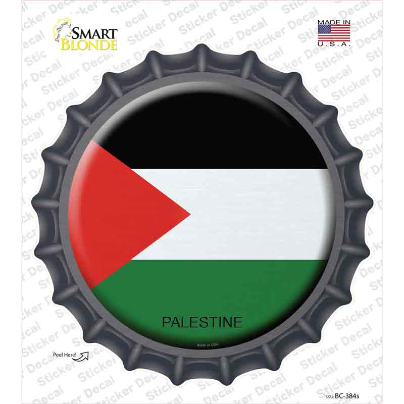 BC-384s-M Palestine Country Novelty Bottle Cap Sticker Decal - Medium