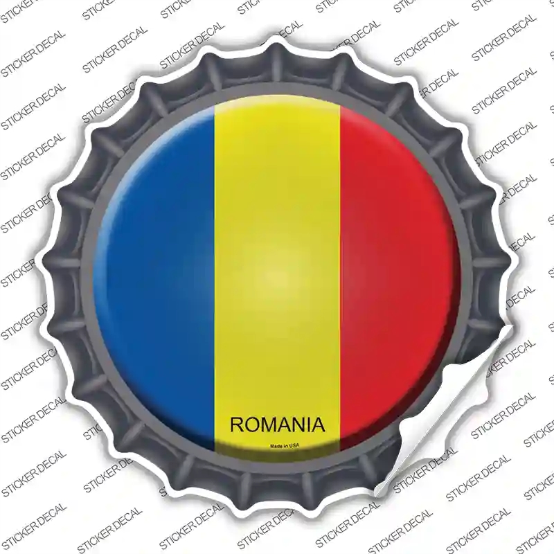 BC-395s-S Romania Country Novelty Bottle Cap Sticker Decal - Small