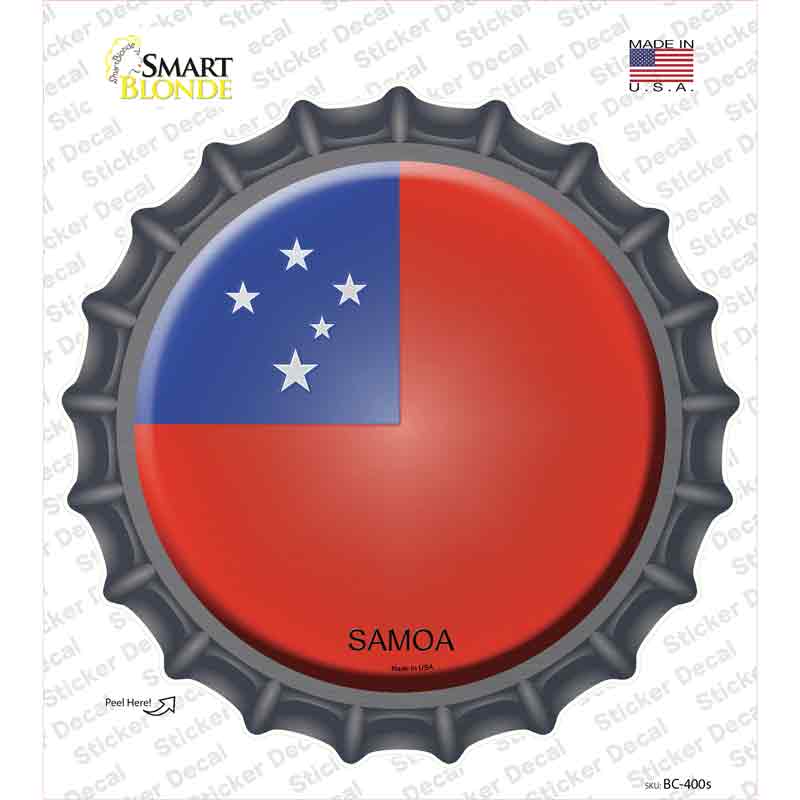 BC-400s-M Samoa Country Novelty Bottle Cap Sticker Decal - Medium