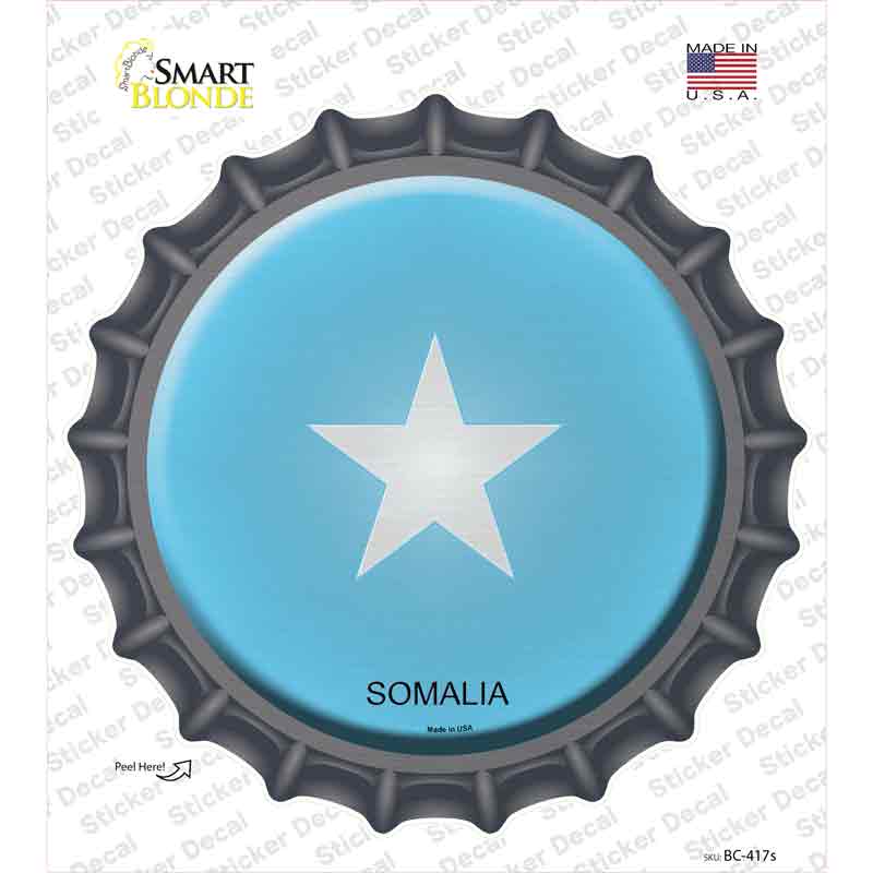 BC-417s-M Somalia Country Novelty Bottle Cap Sticker Decal - Medium