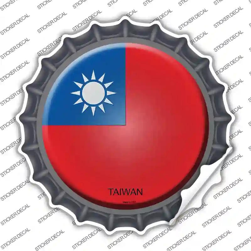 BC-436s-S Taiwan Country Novelty Bottle Cap Sticker Decal - Small