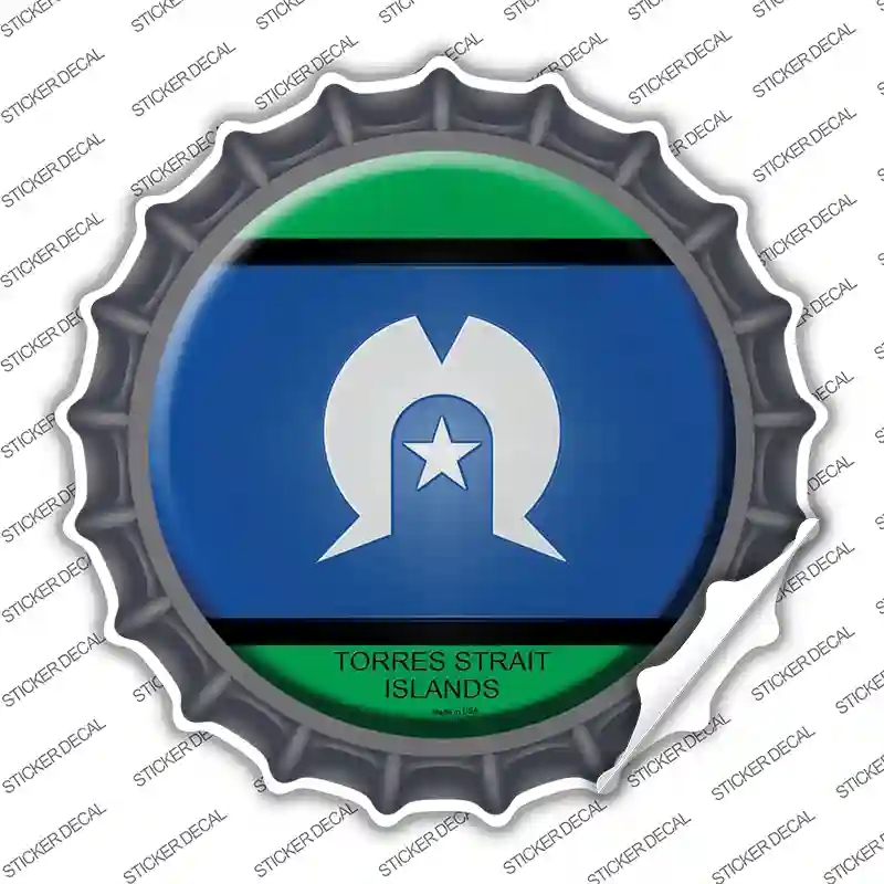 BC-445s-XL Torres Strait Islands Novelty Bottle Cap Sticker Decal - Extra Large