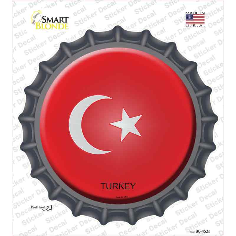 BC-452s-M Turkey Country Novelty Bottle Cap Sticker Decal - Medium