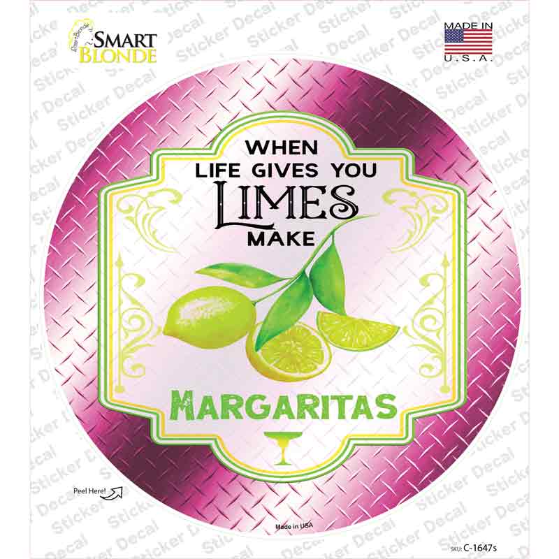 C-1647s-M Make Margaritas Pink Novelty Circle Sticker Decal - Medium
