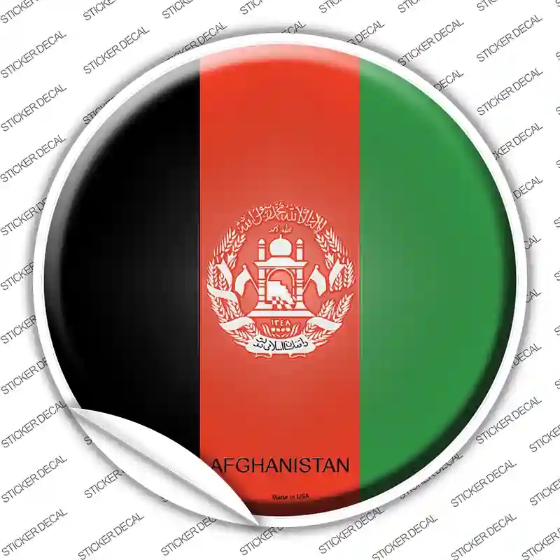 C-180s-S Afghanistan Country Novelty Circle Sticker Decal - Small