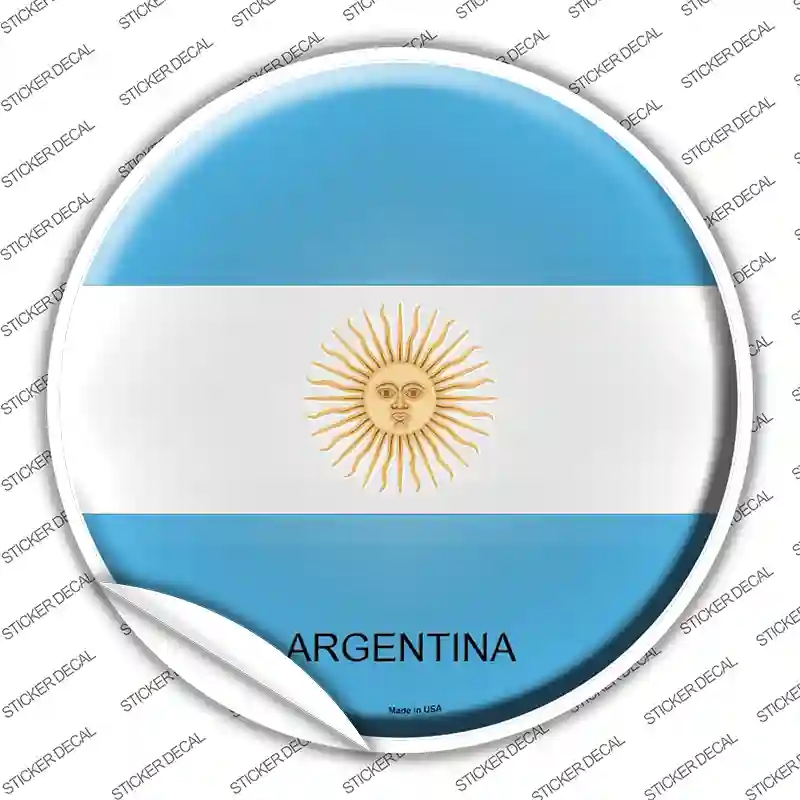 C-193s-S Argentina Novelty Circle Sticker Decal - Small