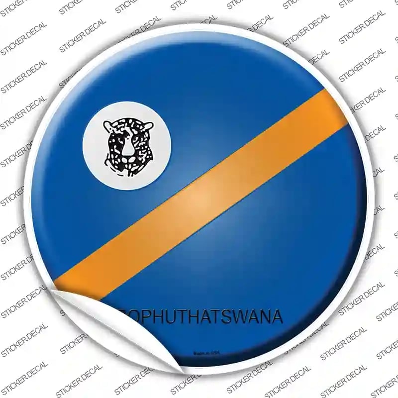 C-211s-S Bophuthatswana Country Novelty Circle Sticker Decal - Small