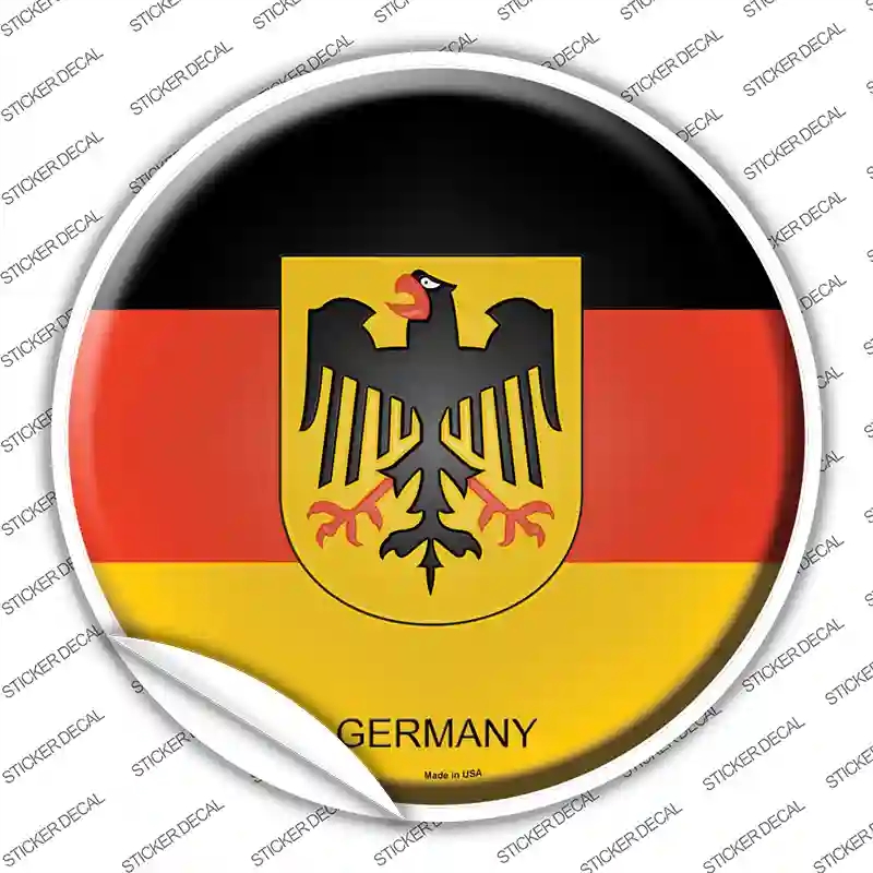 C-278s-XL Germany Country Novelty Circle Sticker Decal - Extra Large