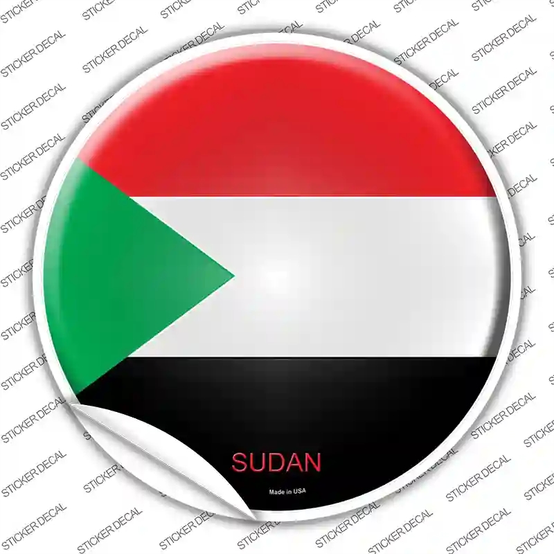C-429s-L Sudan Country Novelty Circle Sticker Decal - Large