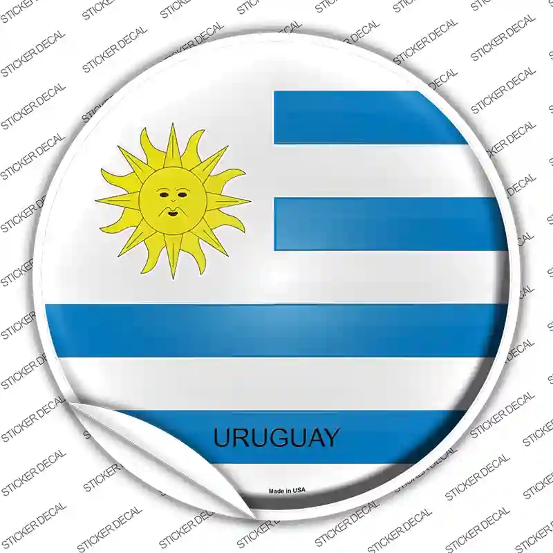 C-465s-S Uruguay Country Novelty Circle Sticker Decal - Small