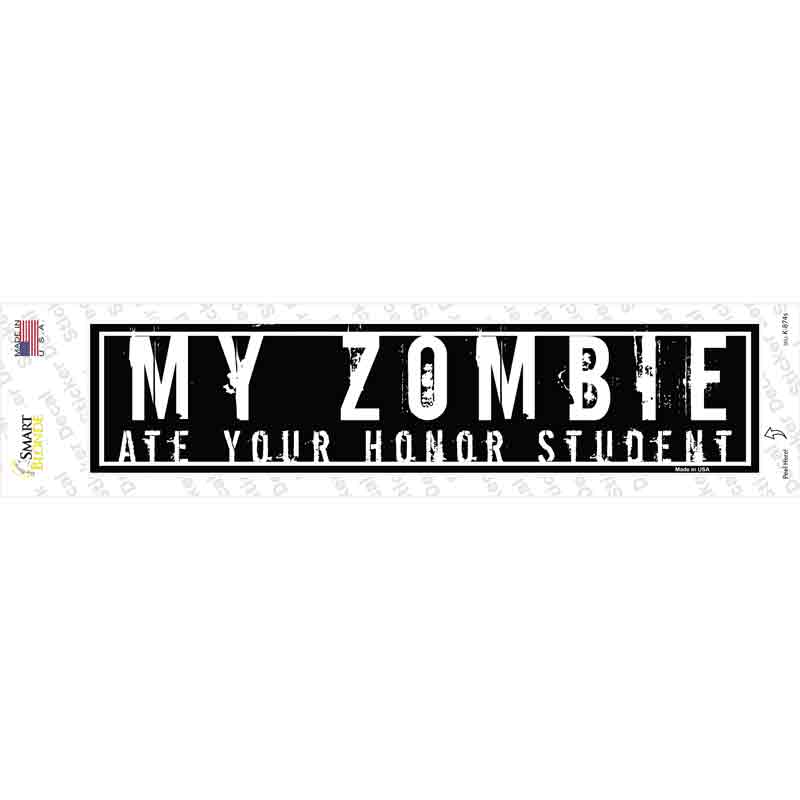 K-874s-M My Zombie Novelty Narrow Sticker Decal - Medium