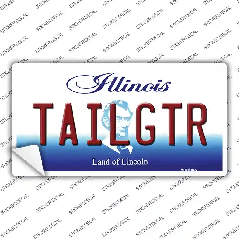 LP-3676s-S Tailgtr Illinois Novelty Sticker Decal - Small
