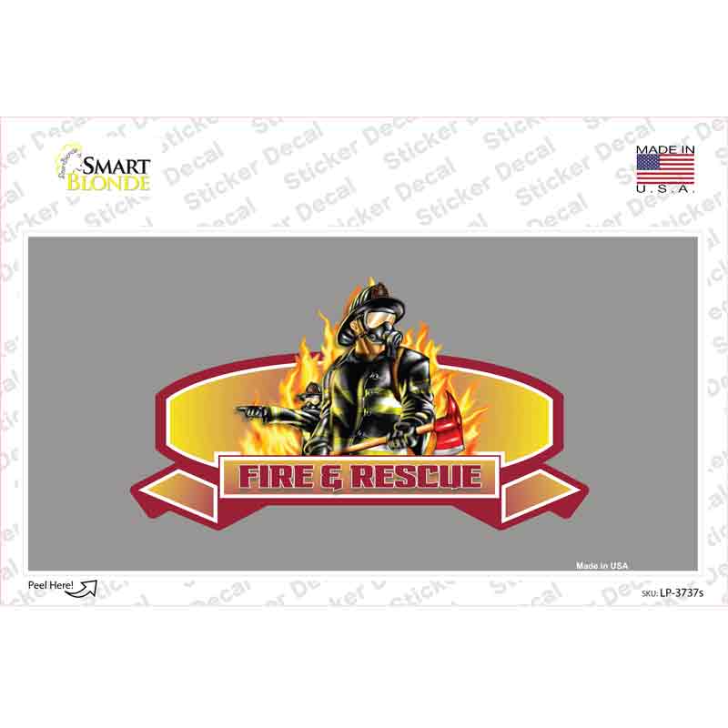 LP-3737s-M Fire Rescue Novelty Sticker Decal - Medium