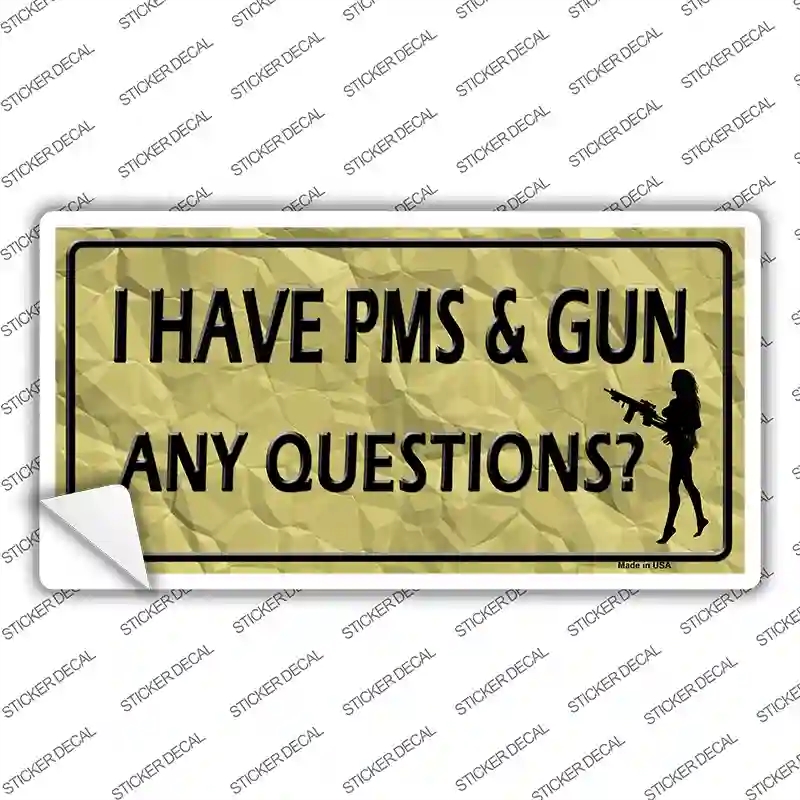LP-378s-XL PMS & A Gun Novelty Sticker Decal - Extra Large